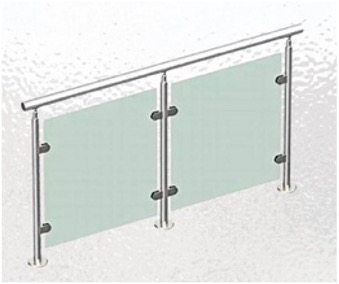 BARANDAL CON PASAMANOS PARA CRISTAL TEMPLADO