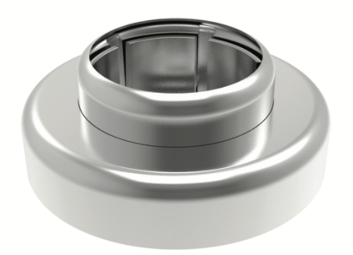 Base con tapa piso-muro a tubo de 50.8mm para barandales