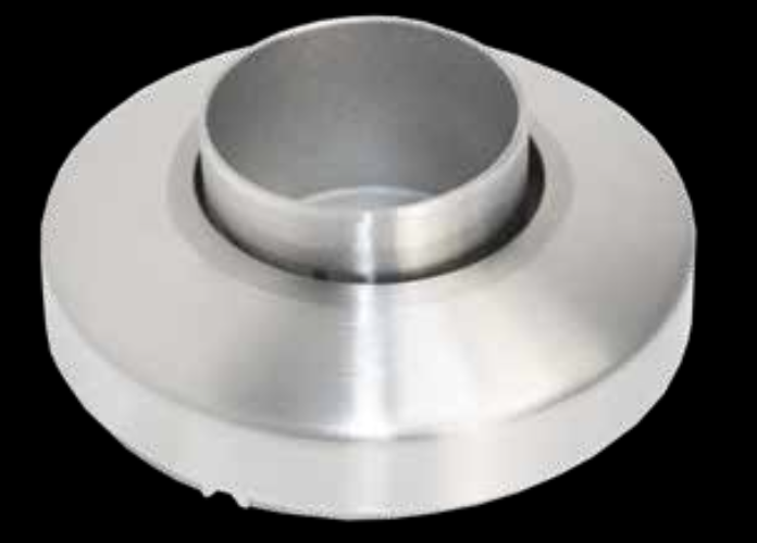 Base Redonda Plana con Tapa 2" Acero Inox Satin 