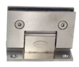 Bisagra Muro Vidrio Sin Bisel Acero Inox. Cromo 