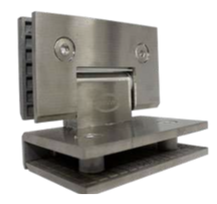 Bisagra Cristal Cristal 90° Sin Bisel Acero Inox. Cromo 