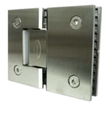 Bisagra Cristal Cristal 180° Sin Bisel Acero Inox. Cromo 