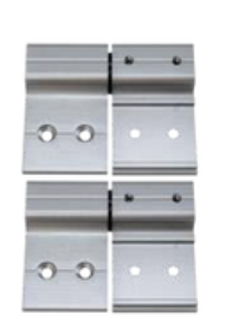 Bisagra De Aluminio Para Puerta De Aluminio Natural (Par) 