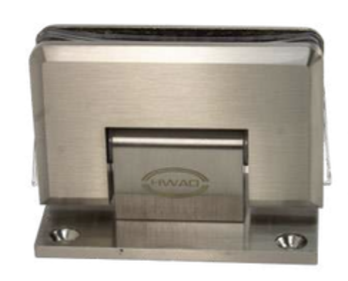 Bisagra Muro Vidrio Hidráulica Acero Inox. Cromo