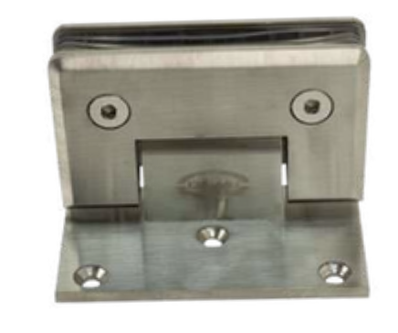 Bisagra Muro Vidrio Desfasada Acero Inox Negro 
