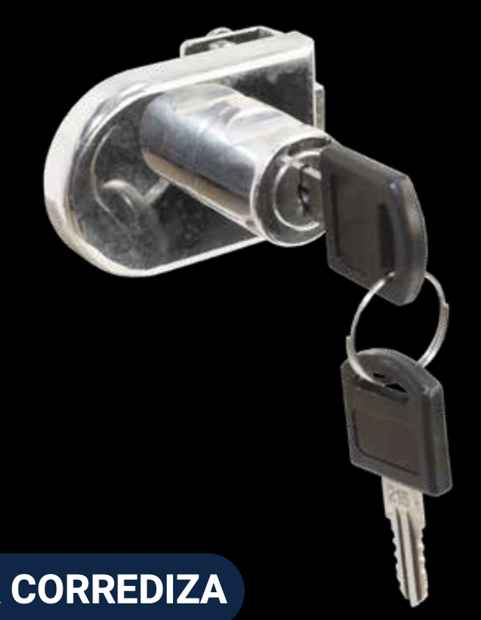 Chapa para Vitrina Batiente (Cromo) 