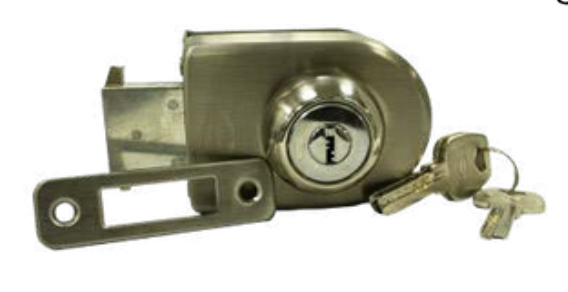 Chapa 1075 para Puerta Batiente o Corrediza con Contra a Muro Satin
