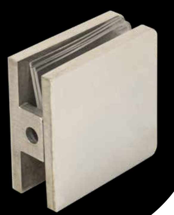 Clip Cuadrado 2 Acero Inox. Cromo 