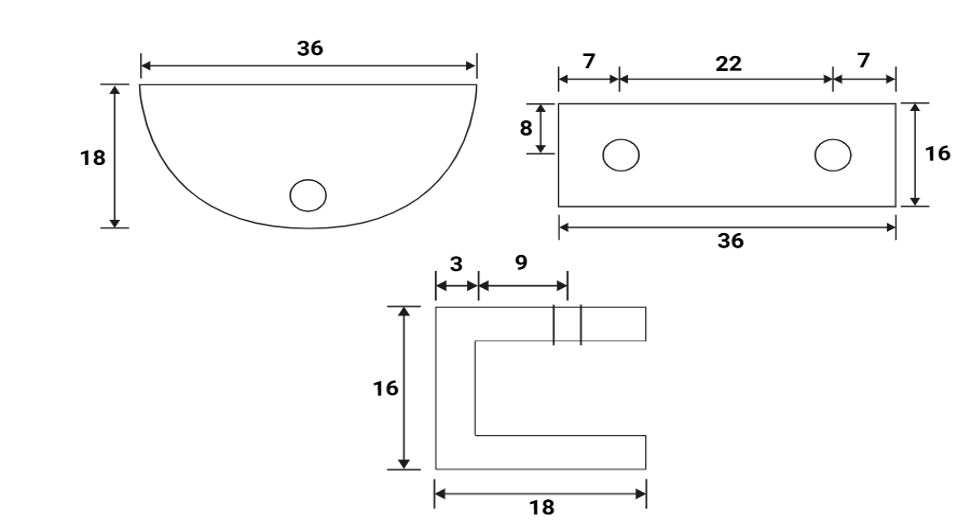 CLIP PARA ENTREPAÑO CURVO CHICO CROMO