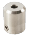 CONECTOR MURO A TUBO DE 1/2" ACERO INOX