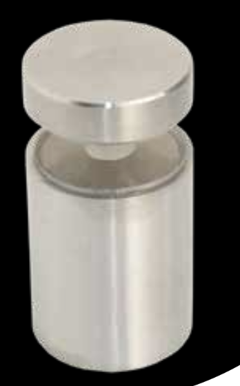 Conector para Fijación de Vidrio a Muro Acero Inox Satín