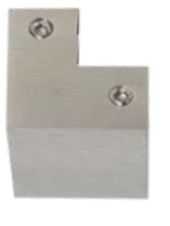 Conector Escuadra P/Barra Acero Inox Negro 