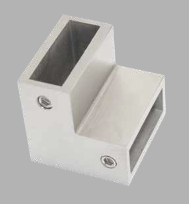 Conector Escuadra P/Barra Acero Inox Cromo 