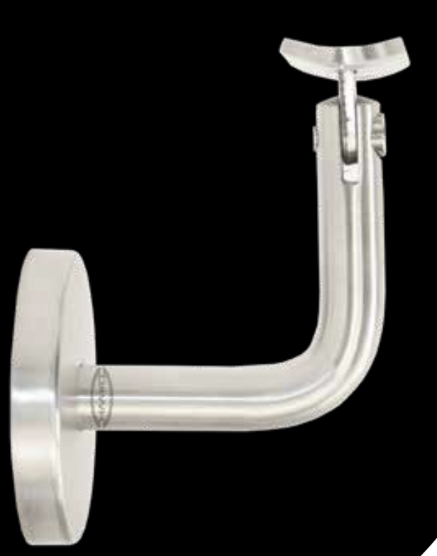Conector Muro Pasamanos Articulado Acero Inox. Satin