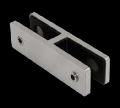 Conector Rectangular 180° 2 Acero Inox Negro 