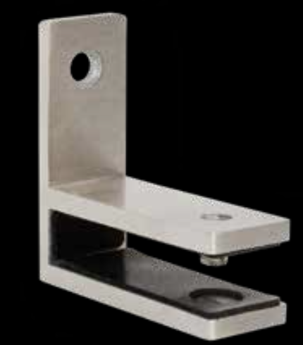 Conector Rectangular a Muro 2 Acero Inox Negro 