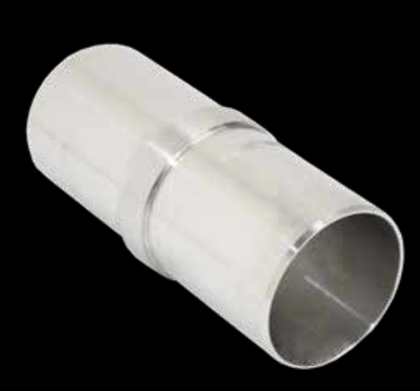 Conector Tubo-Tubo 180° Acero Inox Negro 