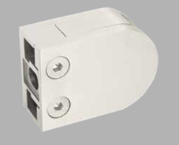 Conector Grapa Plano con Tope Acero Inox Satin (Incluye Perno para Opción a Resaque) 