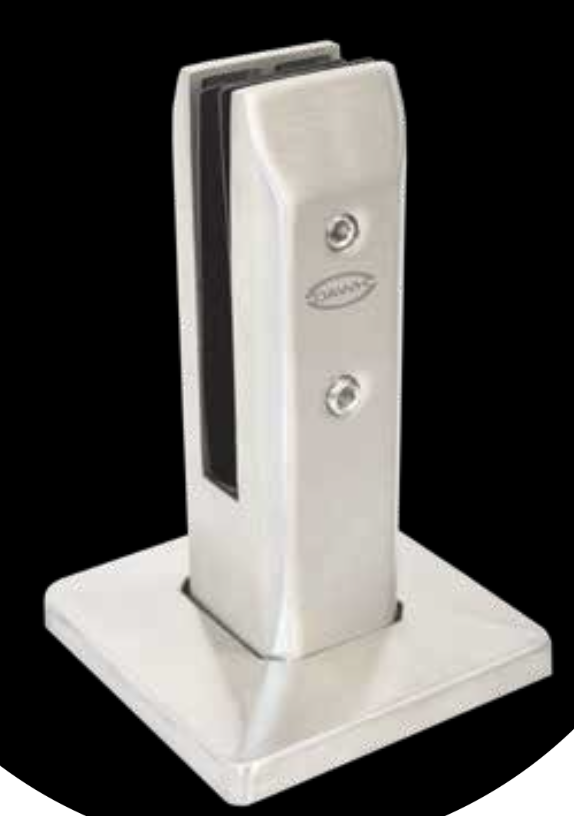Miniposte Cuadrado De 16.2 cm Negro (Incluye Expansor y Tornillo de Acero Inox.) 