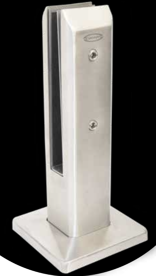 Miniposte Rectangular De 23 cm Negro (Incluye Expansor y Tornillo de Acero Inox.) 