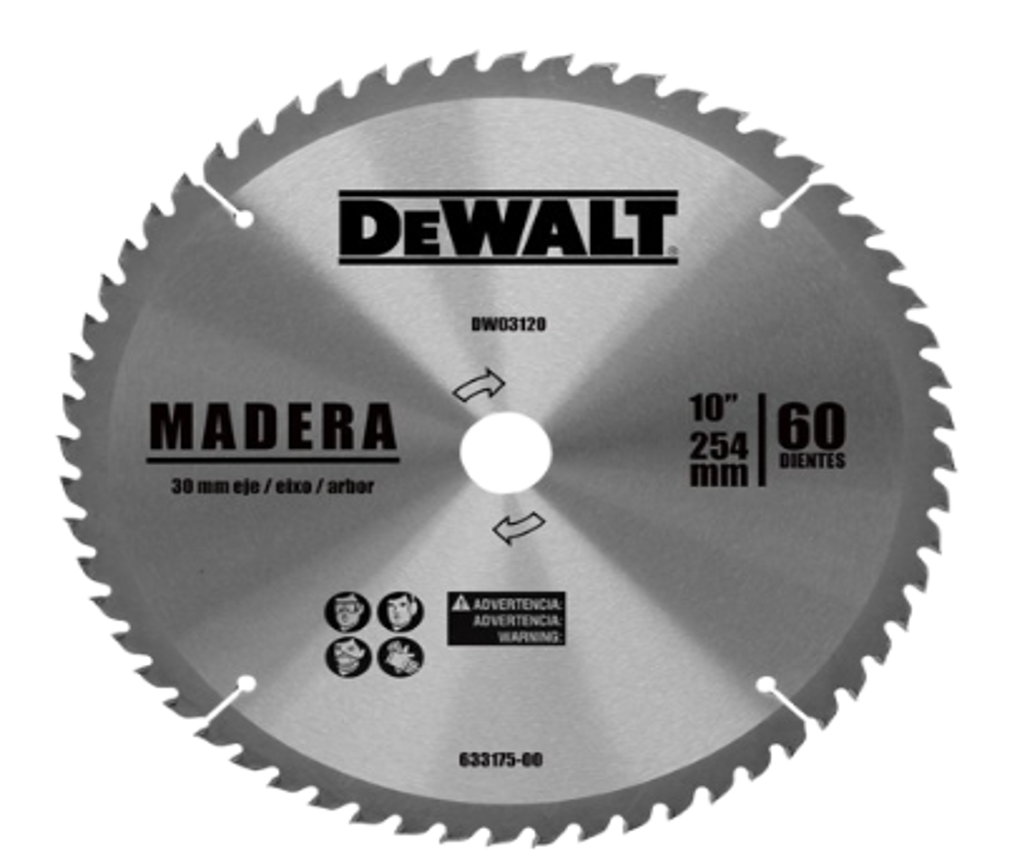 Disco de Sierra 10" DeWalt P/Madera
