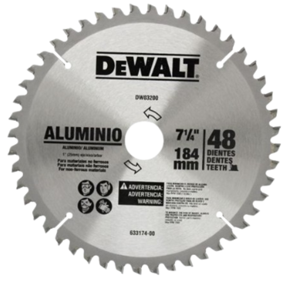 Disco de Sierra 7 1/4" DeWalt P/Aluminio