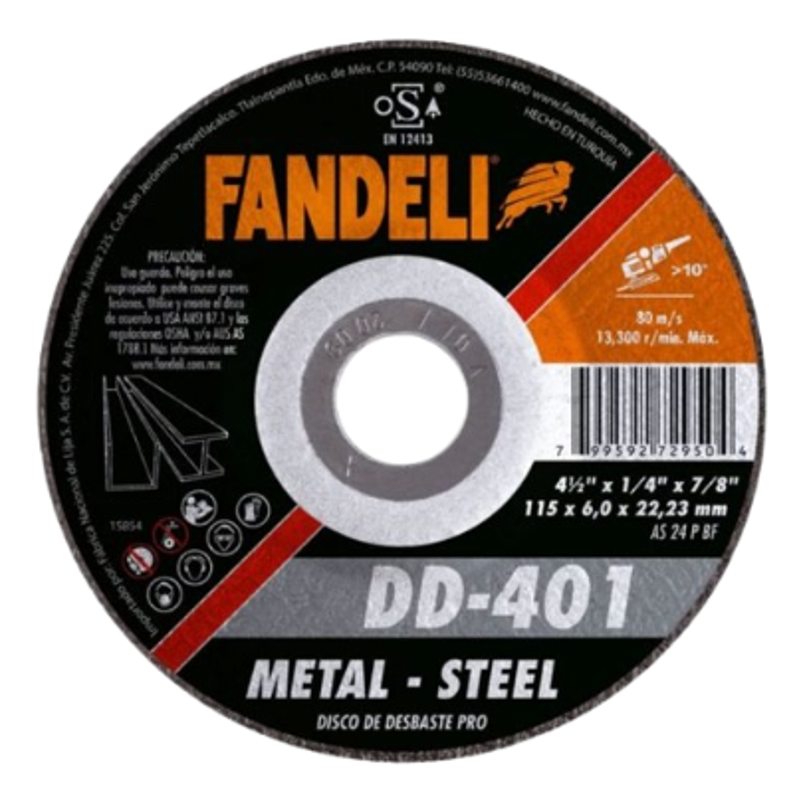 Disco de Desbaste para Metal Fandeli 4 1/2"