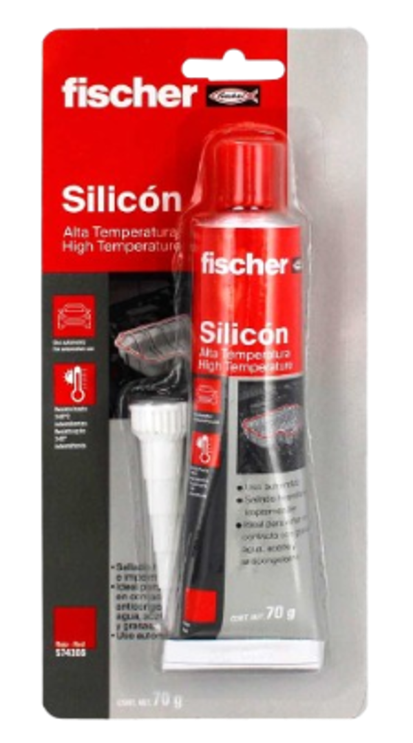 Silicón Alta Temperatura rojo 70 gr