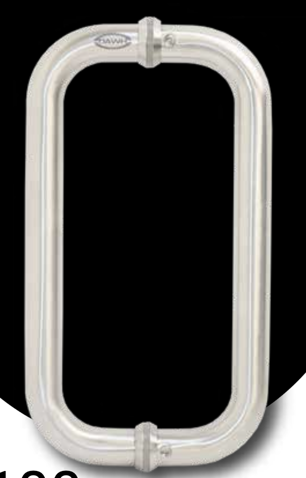 Jaladera para Cristal tipo C 20cm Cromo (Medida entre centros 200 mm) 