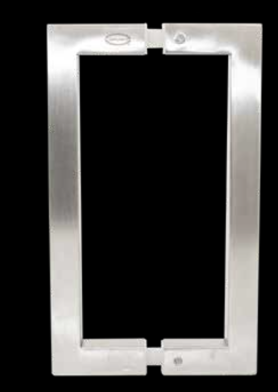 Jaladera para Cristal tipo C 20cm Cuadrada Cromo (Medida entre centros 200 mm) 