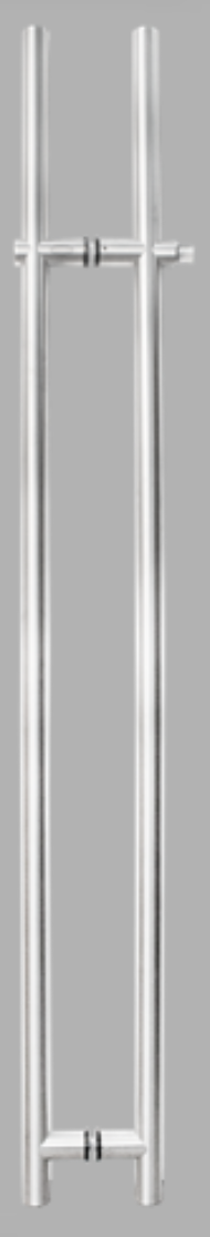 Jaladera para Cristal tipo H 150 cm Con Llave Negro (Medida entre centros 1130 mm) 