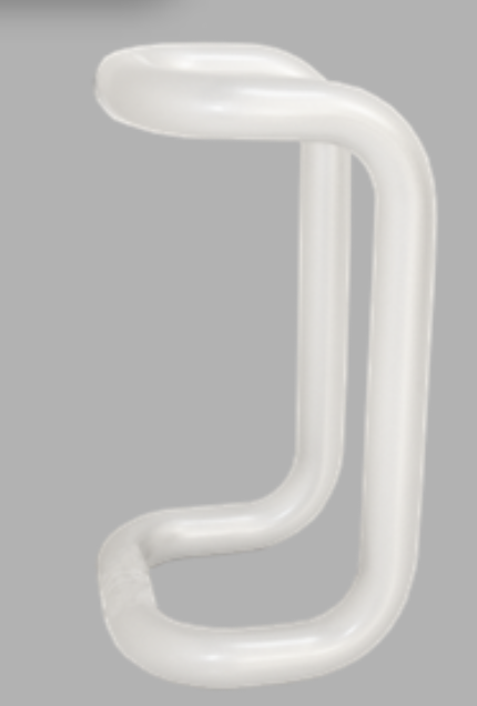 Jaladera Curva de Aluminio Natural (Medida entre centros 228.60 mm) 
