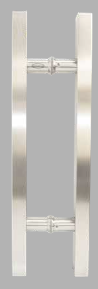 Jaladera para Cristal tipo H 30 cm Cuadrada Satin (Medida entre centros 200 mm) 