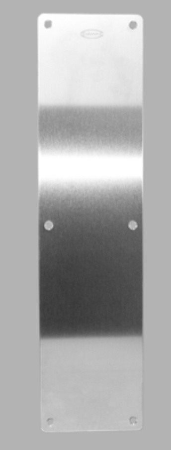 Placa de Empuje Acero Inoxidable Negra  (40 x 10)