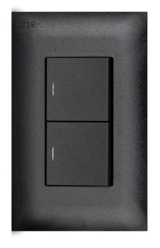 Placa con Doble Apagador  Sencillo 