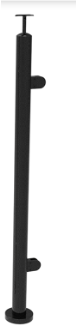 POSTE PARA BARANDAL AC INOX 304/2" 1.00 MT 2 CONECT P/VIDRIO NEGRO