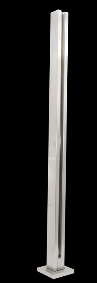 POSTE RANURADO P/BARANDAL 1MT CON TAPA EMBELLECEDORA. (INICIAL)