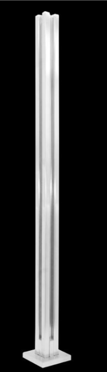 POSTE RANURADO P/BARANDAL ESQUINA DE 1 MT.NEGRO