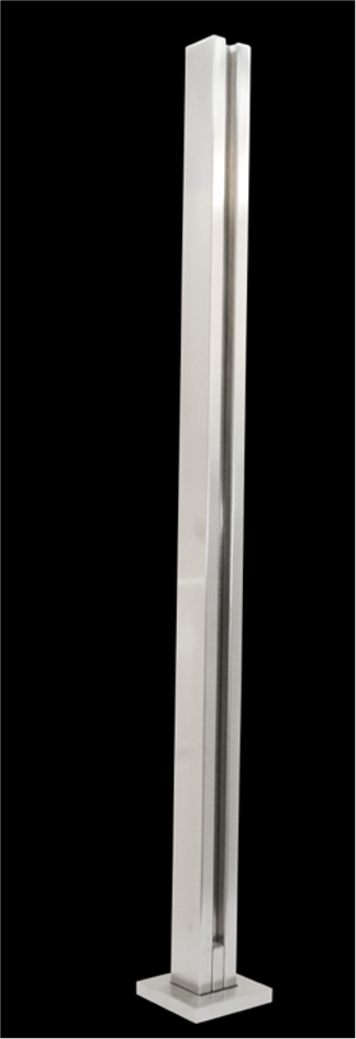 POSTE RANURADO P/BARANDAL 1MT CON TAPA EMBELLECEDORA. (INCIAL)