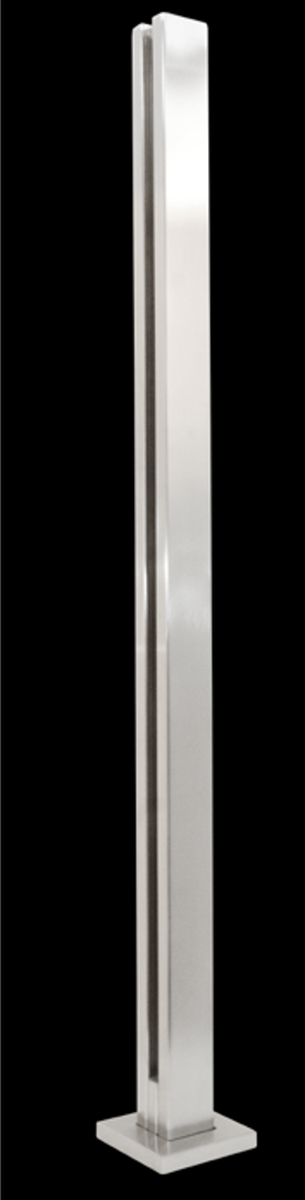 POSTE RANURADO P/BARANDAL 1MT CON TAPA EMBELLECEDORA. (INTERMEDIO)