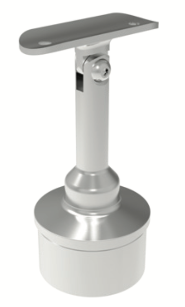 Soporte con base móvil de 80mm
para pasamanos con tubo de
50.8mm