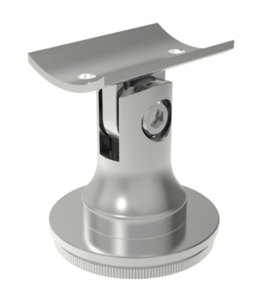 Soporte pasamanos con base
movible y tapa para poste de 2”