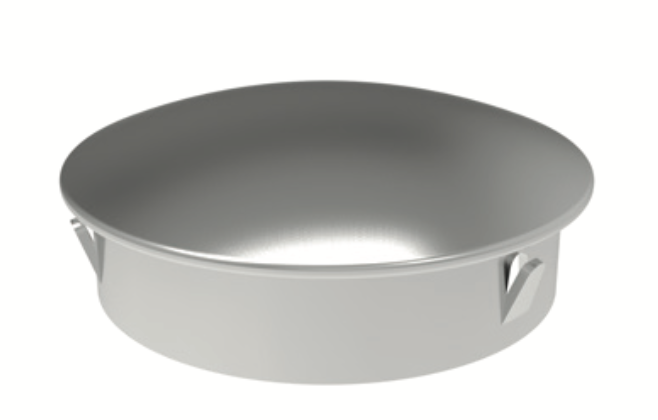 Tapa final curva para tubo de 38.1mm